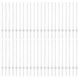 SŁUPKI OGRODZENIOWE 44 PCS SREBRNY 100X 1M STAL GALWANIZOWANA