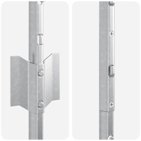 SŁUPKI OGRODZENIOWE 44 PCS SREBRNY 50X 1.2M
