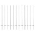 SŁUPKI OGRODZENIOWE 44 PCS SREBRNY 50X 1.4M