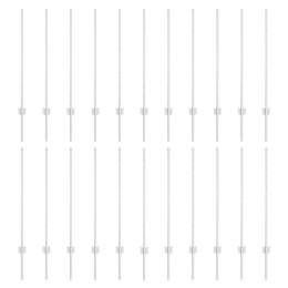 SŁUPKI OGRODZENIOWE 44 PCS SREBRNY STANDARDOWE STAL OCYNKOWANA