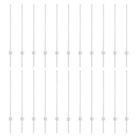 SŁUPKI OGRODZENIOWE 44 PCS SREBRNY STANDARDOWE STAL OCYNKOWANA