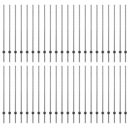 SŁUPKI OGRODZENIOWE 44 PCS SZARY 100X 1,4M IDEALNIE PASUJE.