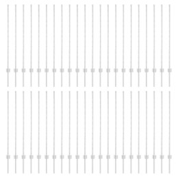 SŁUPKI OGRODZENIOWE SREBRNE 44 PCS SREBRNY 100X 1,2CM.