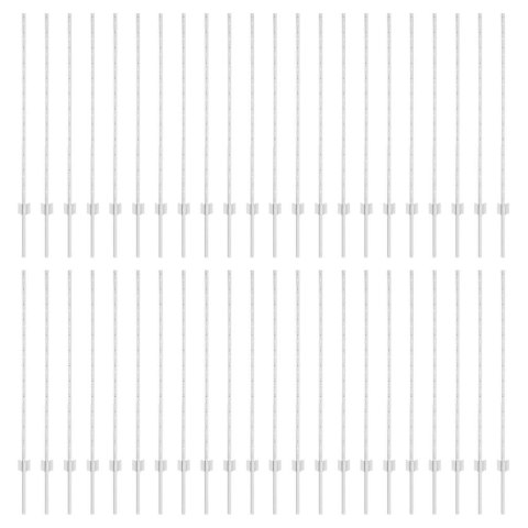 SŁUPKI OGRODZENIOWE SREBRNE 44 PCS SREBRNY 100X 1,2CM.