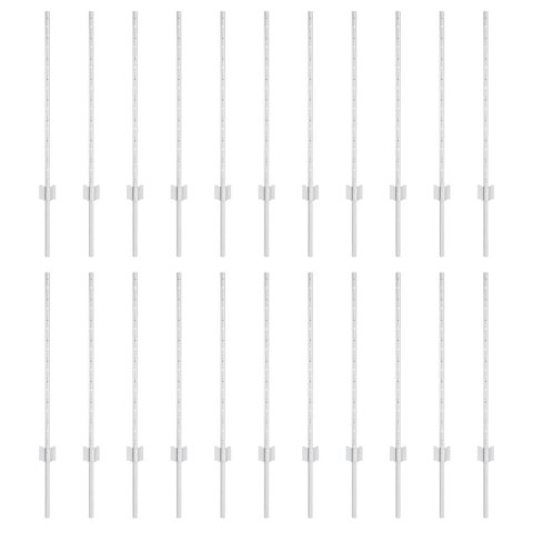SŁUPKI OGRODZENIOWE ZE STALI 22 PCS SREBRNY STANDARDOWE