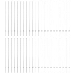 SREBRNE SŁUPKI OGRODZENIOWE 44 PCS SREBRNY 100CMX 1,5M.