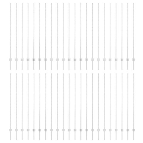 SREBRNE SŁUPKI OGRODZENIOWE 44 PCS SREBRNY 100CMX 1,5M.