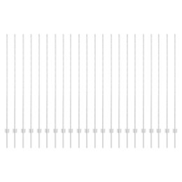 SREBRNE SŁUPKI OGRODZENIOWE 44 PCS SREBRNY STAL GALWANIZOWANA