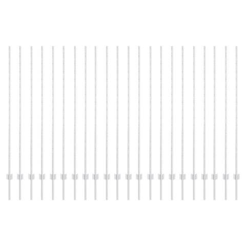 SREBRNE SŁUPKI OGRODZENIOWE 44 PCS SREBRNY STAL GALWANIZOWANA