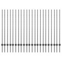 SREBRNE SŁUPKI OGRODZENIOWE 44 PCS SZARY 140CM METAL