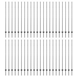 SREBRNE SŁUPKI OGRODZENIOWE 44 PCS SZARY STANDARDOWE