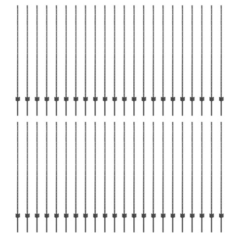 SREBRNE SŁUPKI OGRODZENIOWE 44 PCS SZARY STANDARDOWE