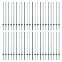 SREBRNE SŁUPKI OGRODZENIOWE 44 PCS ZIELONY