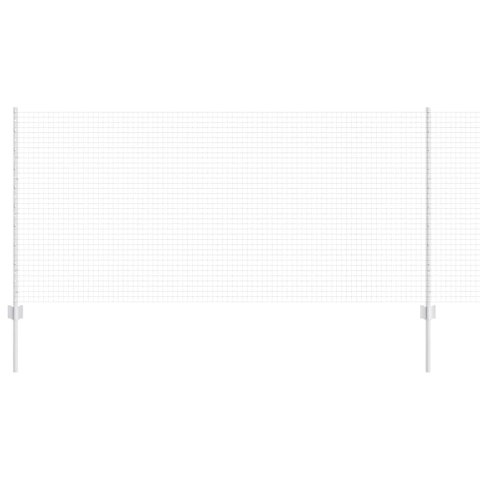 OGRODZENIE Z DRUTU SPAWANEGO Z 44 SŁUPAMI U SREBRNE 1X50M STAL