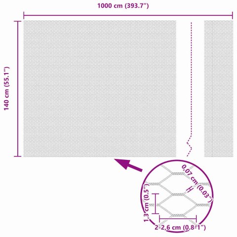 5 SZT. SŁUPKÓW OGRODZENIOWYCH U-CHANNEL ZIELONE 140CM STALOWE