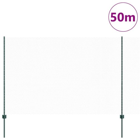 SŁUPKI OGRODZENIOWE 11 SZT. U-CHANNEL ZIELONY 150CM STAL