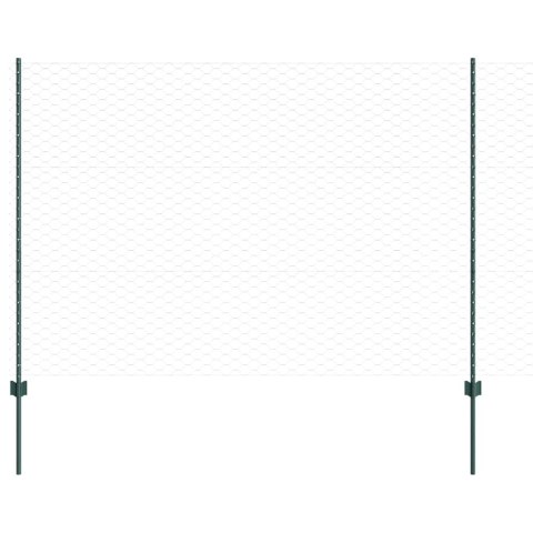 SŁUPKI OGRODZENIOWE 11 SZT. U-CHANNEL ZIELONY 150CM STAL
