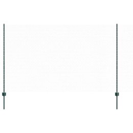 SŁUPKI OGRODZENIOWE 11 SZT U-CHANNEL ZIELONY 140CM STAL