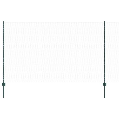 SŁUPKI OGRODZENIOWE 11 SZT U-CHANNEL ZIELONY 140CM STAL
