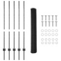 POSTY OGRODZENIOWE 10 SZT. U-CHANNEL SZARY 120CM STAL