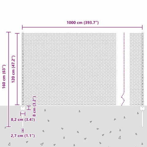 POSTY OGRODZENIOWE 10 SZT. U-CHANNEL SZARY 120CM STAL