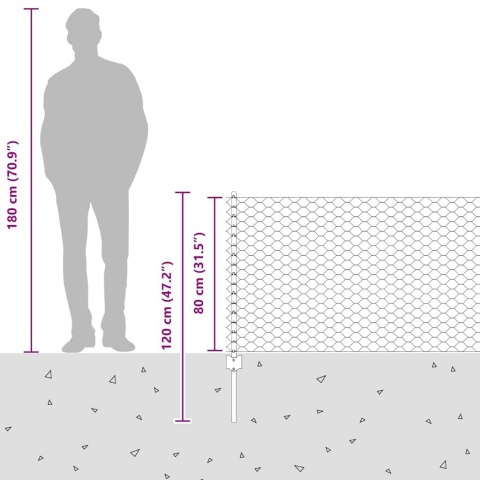 SŁUPKI OGRODZENIOWE 5 SZT. U-CHANNEL SZARE 80CM STAL
