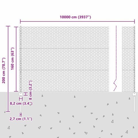 SŁUPKI OGRODZENIOWE 11 SZTUK U-CHANNEL ZIELONY 160CM STAL