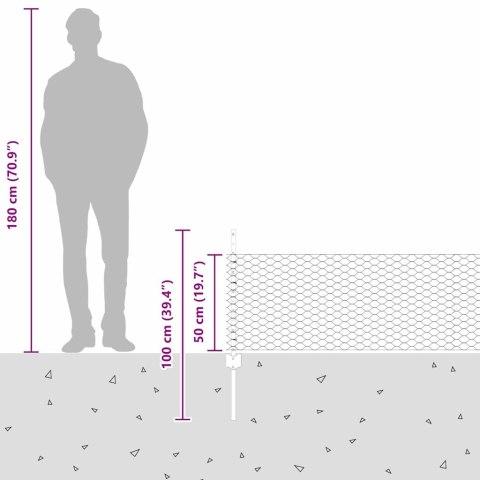 SŁUPKI OGRODZENIOWE 5 SZT. U-CHANNEL SZARY 60CM STAL
