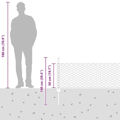 SŁUPY OGRODZENIOWE 11 SZT. U-CHANNEL JASNOSZARY 60CM STAL