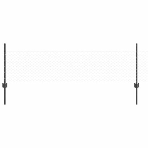 SŁUPKI OGRODZENIOWE 5 SZT. U-CHANNEL SZARE 60CM STAL