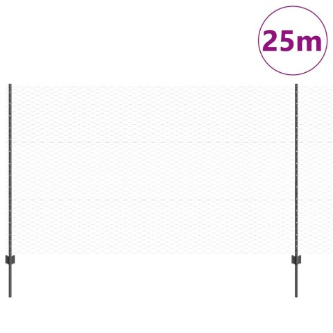SŁUPY OGRODZENIOWE 22 SZT. U-CHANNEL SZARY 140CM STAL