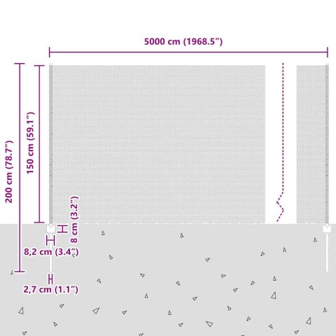 SŁUPKI OGRODZENIOWE 22 SZT. U-CHANNEL SZARY 150CM STAL