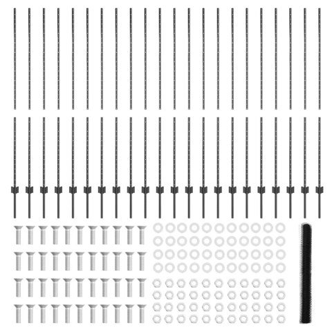 SŁUPKI OGRODZENIOWE 22 SZT. U-CHANNEL SZARY 160CM STAL