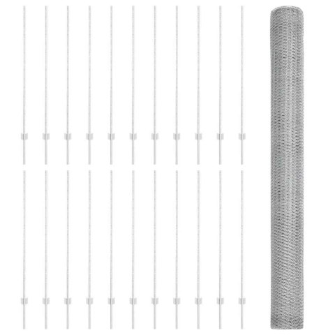 22 SZT. SŁUPKI OGRODZENIOWE U-CHANNEL 140CM STAL OCYNKOWANA
