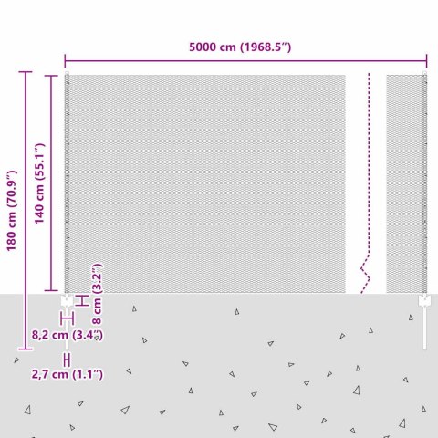 22 SZT. SŁUPKI OGRODZENIOWE U-CHANNEL 140CM STAL OCYNKOWANA