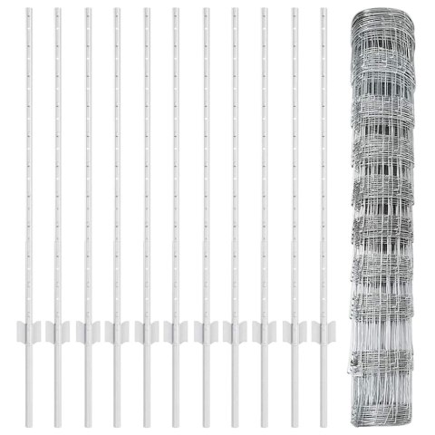 22 SZTUKI SŁUPKÓW OGRODZENIOWYCH U-CHANNEL 100CM ZE STALI OCYNKOWANEJ