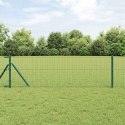 SŁUPKI OGRODZENIOWE 52 SZT. ZIELONY Ø32MM 100CM STAL OCYNKOWANA