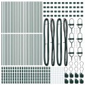 SŁUPKI OGRODZENIOWE 52 SZT. ZIELONY Ø32MM 80CM STAL OCYNKOWANA