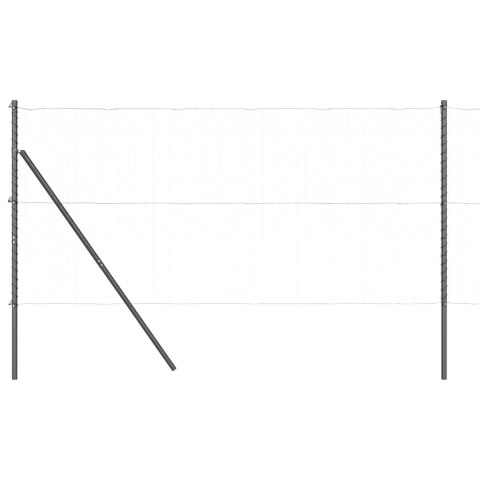 SŁUPKI OGRODZENIOWE 52 SZTUKI SZARE Ø32MM 170CM STAL OCYNKOWANA
