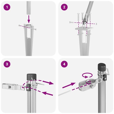 SŁUPKI OGRODZENIOWE Z OSTROGĄ 52 SZT. Ø32MM 160CM ZE STALI OCYNKOWANEJ