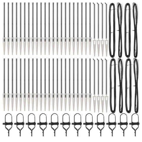 SŁUPKI OGRODZENIOWE Z SZPICEM 52 SZT. Ø32MM 120CM STAL OCYNKOWANA