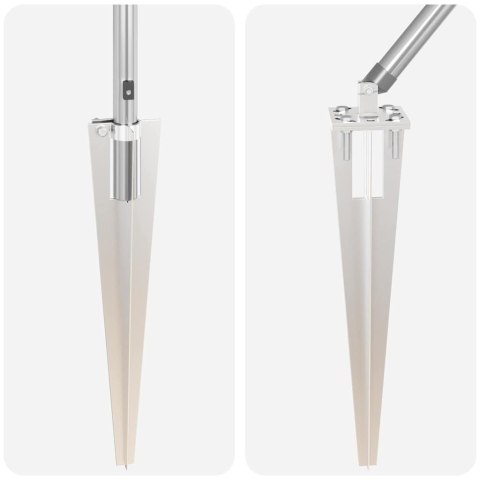 SŁUPKI OGRODZENIOWE Z SZPIKULCEM 26 SZT. Ø32MM 160CM ZE STALI OCYNKOWANEJ