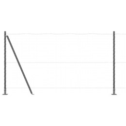 POSTSY OGRODZENIOWE Z PODSTAWAMI 52 SZT. Ø32MM 68,5CM ZE STALI GALWANIZOWANEJ