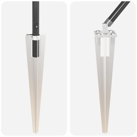 SŁUPKI OGRODZENIOWE Z WKRĘTEM 26 SZT Ø32MM 180CM STAL GALWANIZOWANA