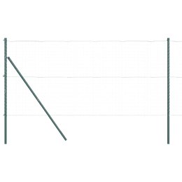 SŁUPKI OGRODZENIOWE 26 SZTUK ZIELONY Ø32MM 200CM STAL OCYNKOWANA