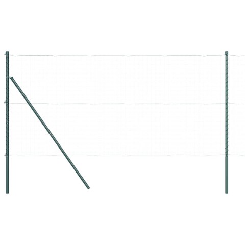 SŁUPKI OGRODZENIOWE 52 SZT. ZIELONE Ø32MM 170CM STAL OCYNKOWANA