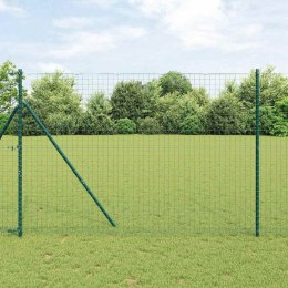 SŁUPKI OGRODZENIOWE 52 SZT. ZIELONE Ø32MM 210CM STAL OCYNKOWANA