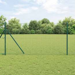 SŁUPKI OGRODZENIOWE 52 SZT. ZIELONY Ø32MM 190CM STAL OCYNKOWANA