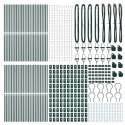 SŁUPKI OGRODZENIOWE 52 SZT. ZIELONY Ø32MM 190CM STAL OCYNKOWANA