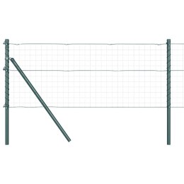 SŁUPY OGRODZENIOWE 52 SZT. ZIELONY Ø32MM 120CM STAL OCYNKOWANA